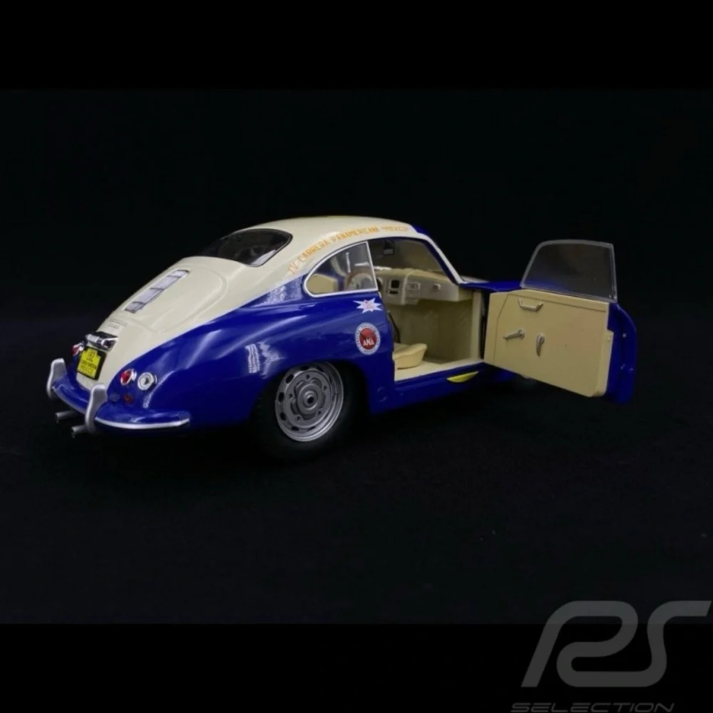 Solid Blue and White Toy Race Car collectible